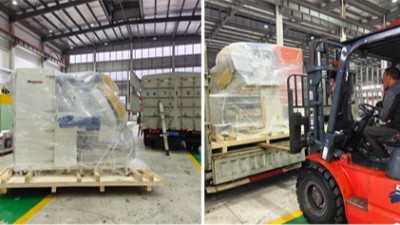 河南汽車減振訂購的PR90小零件自動滾噴機發(fā)貨